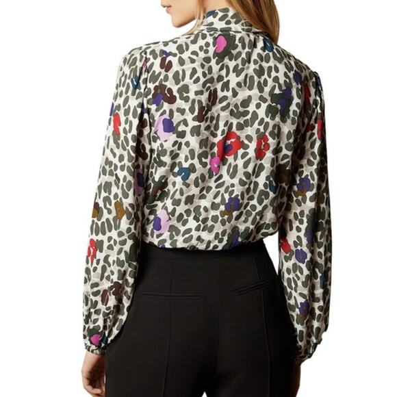 Ted Baker Charia Wilderness Tie Neck Blouse - Picture 10 of 13